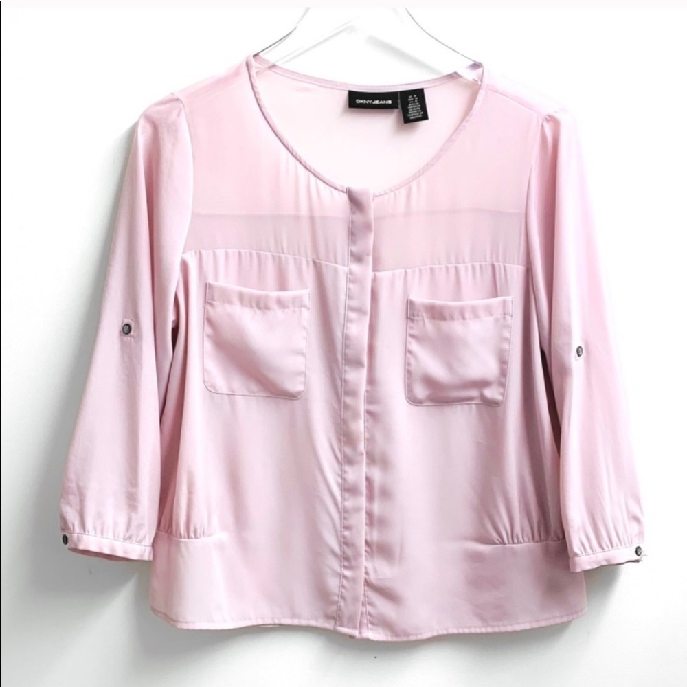 DKNY Jeans Pink Blush Blouse